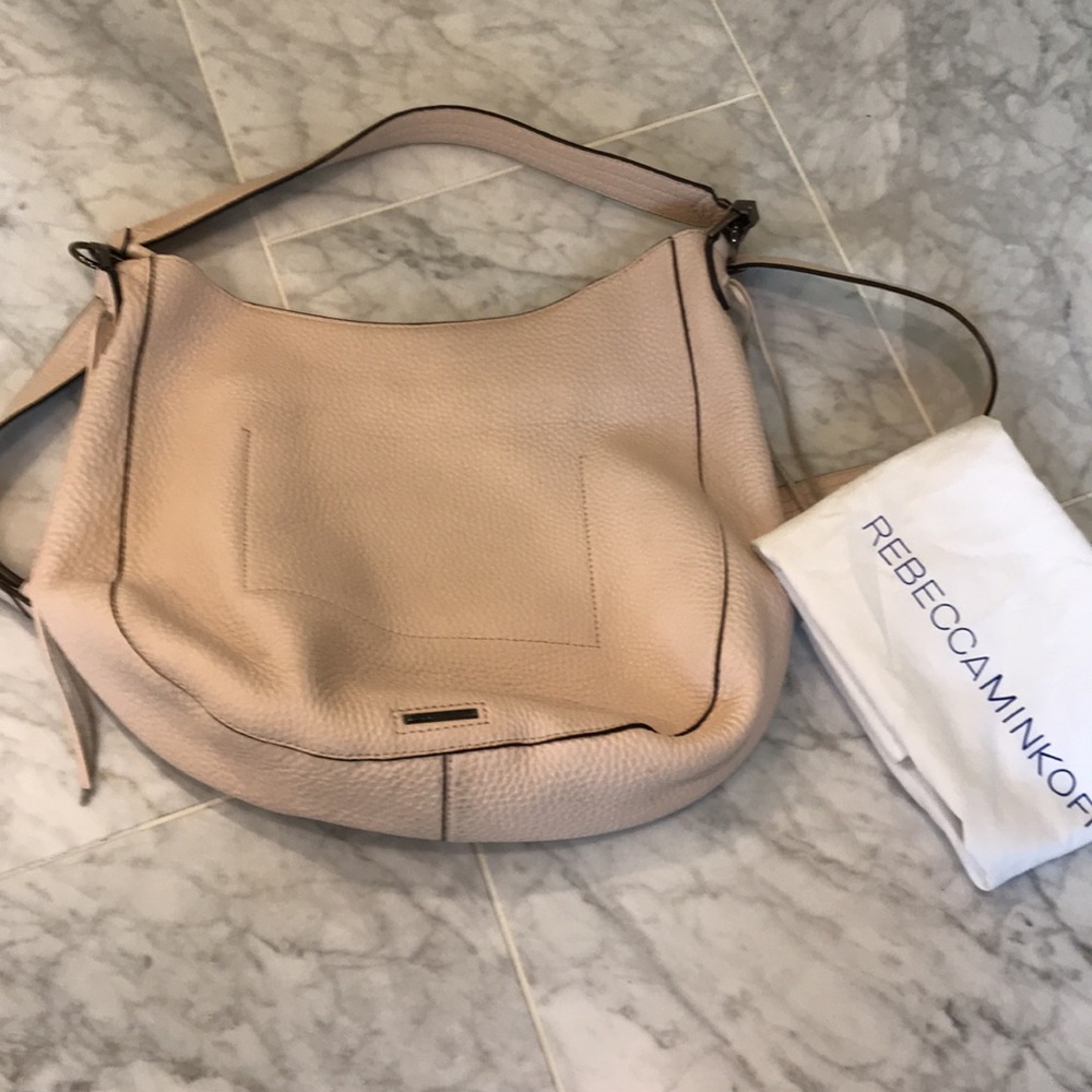 Rebecca Minkoff pebbled leather bag w/ removable cross body strap & dust…